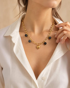 Collar Eslabones y Perlas
